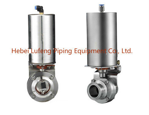 SUS304/316L Sanitary Stainless Steel Pneumatic Butterfly Valve