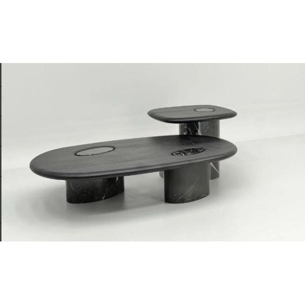 Modern High-End Marble Coffee Table with Luxury Stone Oval Design for Villa Living Room Home Furniture