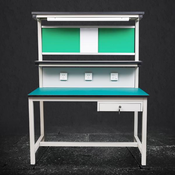 Aluminum Profile ESD Workbench with 1/2 Drawers 240x120x185cm Assembly Workbench and 40W LED