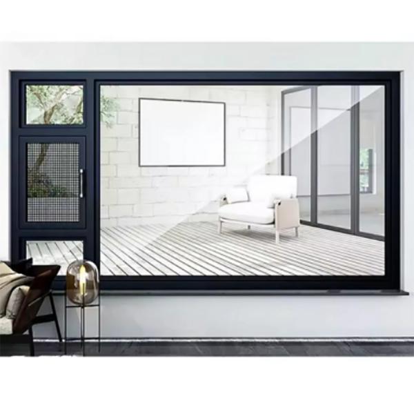 Water Tightness Level 6 SKATE Aluminum Casement Windows With Triple Glazed And Screen
