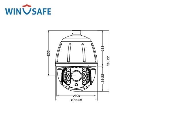 1 / 3  CMOS IP PTZ Camera With 7  Double Layer Body Construction 1920 * 1080