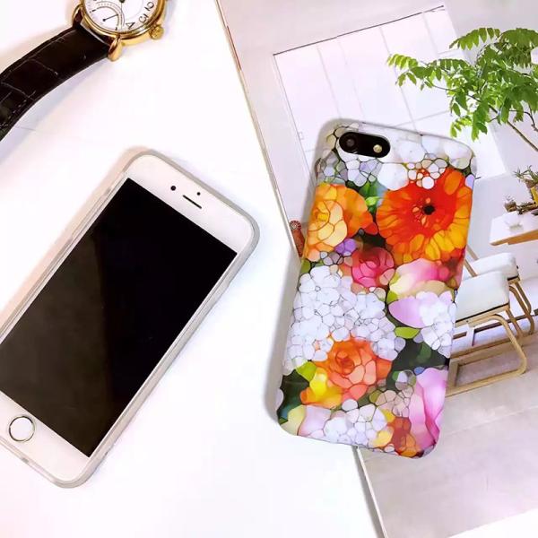 Soft TPU Super Slim 0.8mm IMD Made Colorful Kaleidoscope Glare Cell Phone Case Back Cover For iPhone 7 6s Plus