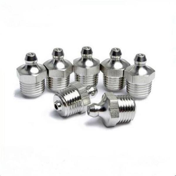 Ball Type 18mm Grease Gun Nipple M10 Nickel Straight For Motorbike Car