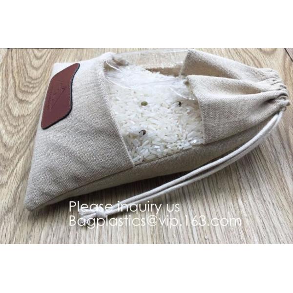 Candy Gift Pouch Bags with String Birthday Wedding Party Gift Jewlery Pouches Party Favor Jute Gift Bags Brown with Whit