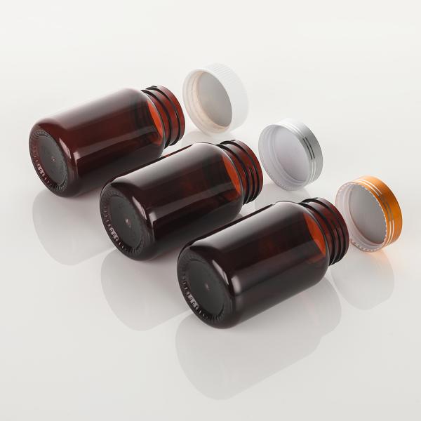 Highly Customized Luxury Black Frost Pill Bottle Capsule Bottle Green Plastic Vitamin Medicine Bottle Personal Care Packaging With Screw Cap