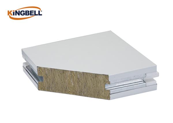 Color Coated Operating Room Walls Rock Wool Sandwich Panel Fire Prevention