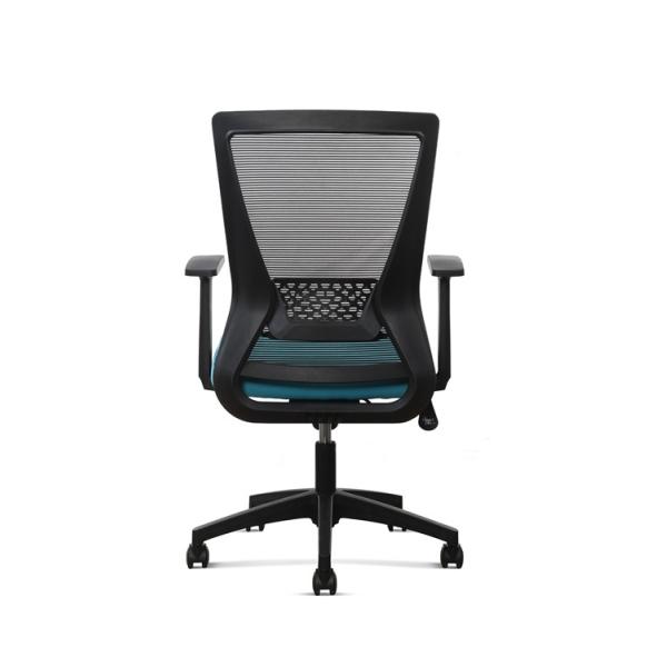 0.175 CBM Blue Mesh Office Swivel Chair Locking Mechanism PU Castors