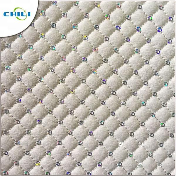 Thicker Padded Faux Leather Fabric Multi Layers Anti Mildew Elastic Mesh