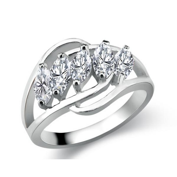 Top luxury Hoop CZ Ring Micro Pave CZ Ring