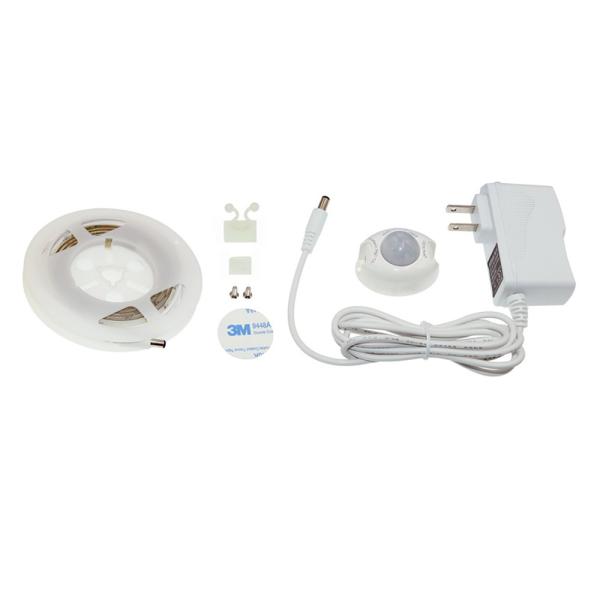 Warm White Bedroom LED Strip Light Kit With Waterproof Motion Sensor 5050 12V DC
