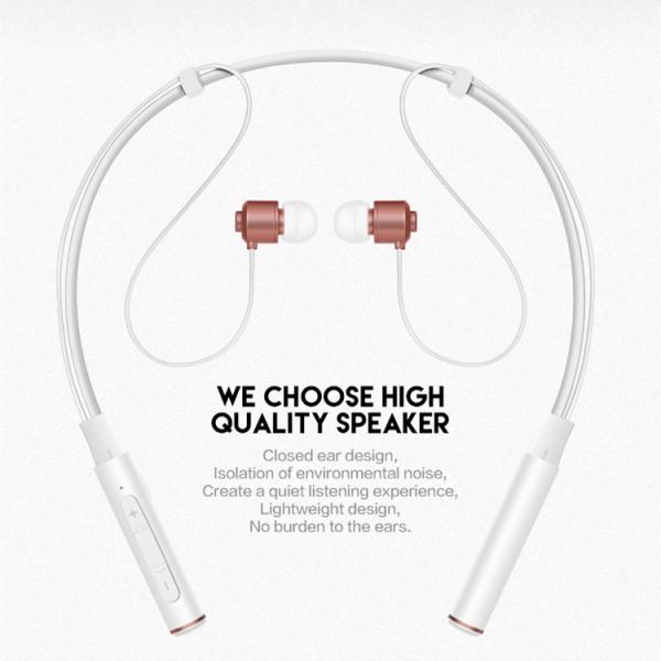 Magnet In Ear Neckband Headset Wireless Mini High Bass Headphone For Gym Running