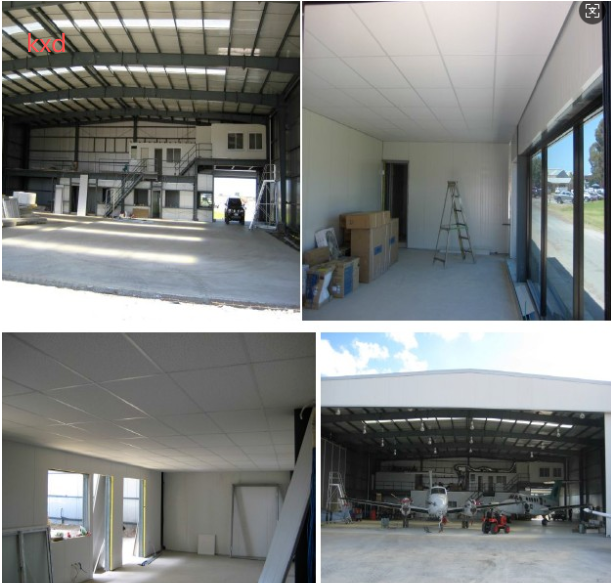 Large-Span Steel Prefabricated Hangar for Aircraft Shelter and Repair