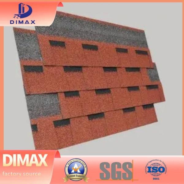 2layers Colored Stone Coated Fiberglass Asphalt Roof Shingles Fireproof