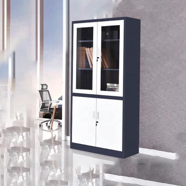 Office Furniture Steel Cabinet Glass Door Storage File Cabinet