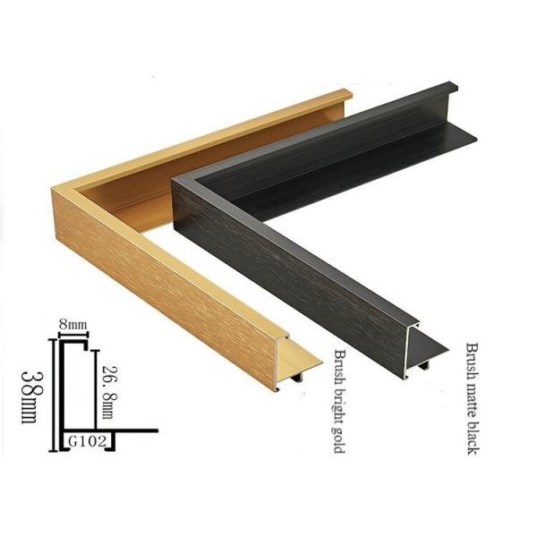 Customized Golden Color Aluminum Frame for Home Decorative Wall Picture Presentation