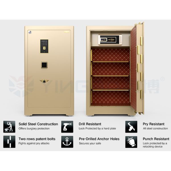 H1080mm Commercial Safe Box Solid Steel Construction Bank Grade Safe