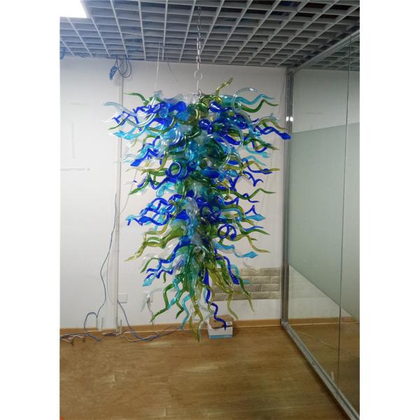 Custom blown glass Drop chandeliers Art Chandelier Contemporary Handmade Blown Glass Big Chandeliers （WH-GB-08)