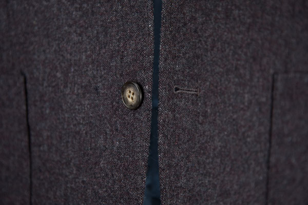 Wool Dark Grey Slim Fit Blazer Woven Fabric Anti Shrink / Anti Wrinkle