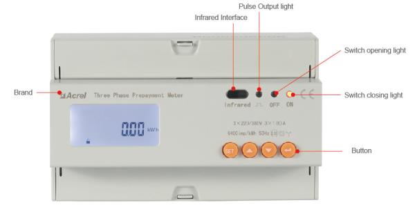 0.5Class 3 Phase Prepaid Din Rail Energy Meter Meet IEC62053-21 Standards