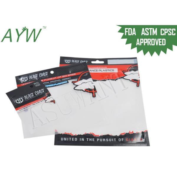 Durable Plastic Pet Food Bag Three Side Sealed With Custom Printing / Zip Lock