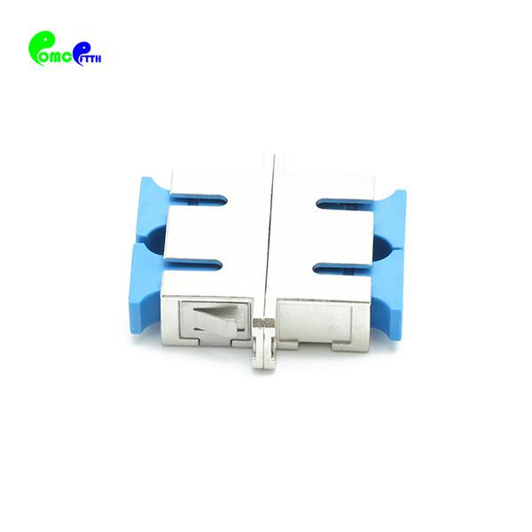 Full Flange SC UPC Duplex Fiber Optic Adapter Singlemode Metal Material