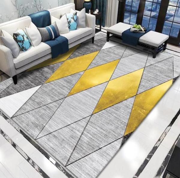 Home Machine Washable Full Living Room Floor Carpets Hand-Printed Sofa Bed Blanket
