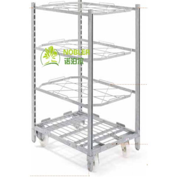 Metal Mesh Seedling Cart Danish Flower Cart With PP Wheel