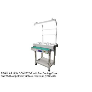 Transportador SMT de 0,6 m largura de trilho ajustável de 350 mm com tampa de