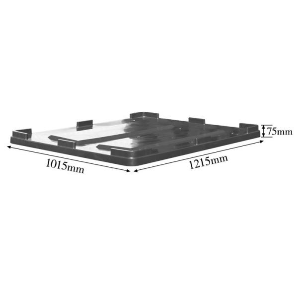 Big Plastic Crates Heavy Duty Bulk Storage Containers Large Collapsible Pallet Box Recyclable Bulk Cargo Storage Foldable Pallet Box Industrial Commercial Stackable Plastic Pallet Box
