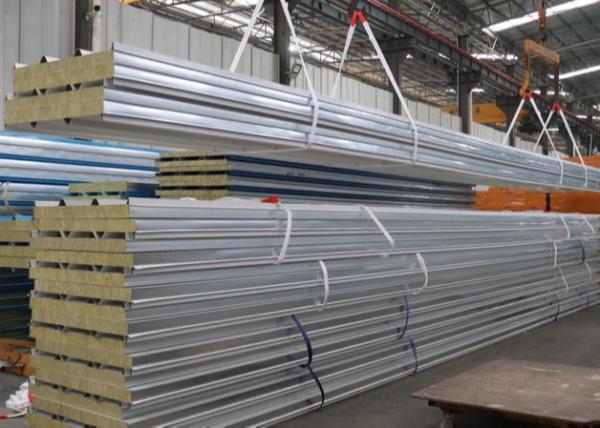 Energy Saving 50mm 100mm Rock Wool Sandwich Roof Panel