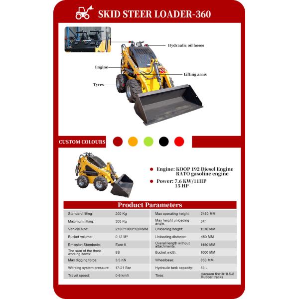 FREE SHIPPING Cheap New Small Mini Small Garden Loader Track Mini Skid Steer Loader