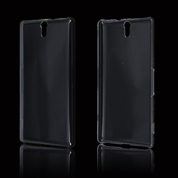 Clear crystal hard soft TPU back case cover for Sony C5