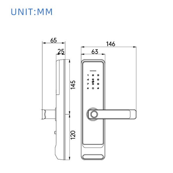 YAGU Ttlock App-controlled Smart Password Biometric Fingerprint Door Lock Fingerprint Password Door Lock Wholesale Factory