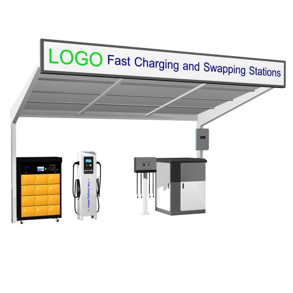 Lithium Ion Monocrystalline Solar Charging Station Electric Car Battery Swap Station