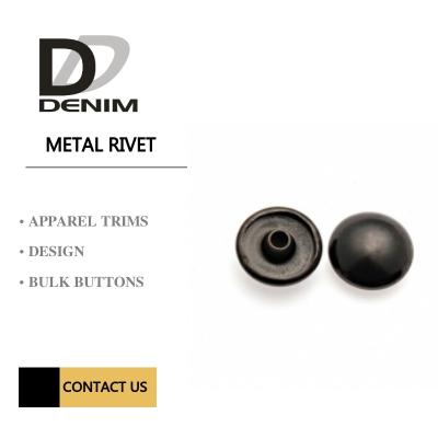 Dark Antique Sliver Gun Metal Rivets For Outerwear , Denim Jacket