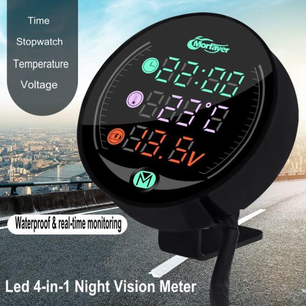 8-30v Motorcycle Aftermarket Speedometer , 12w Universal Motorcycle Tachometer