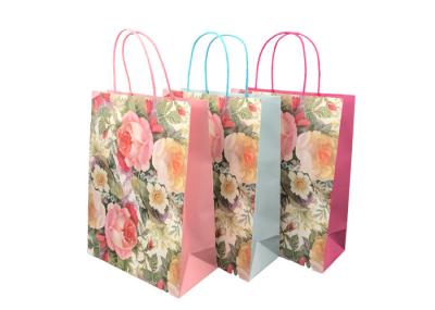 Conception de papier promotionnelle viable exquise de modèle de fleur de sacs de cadeau