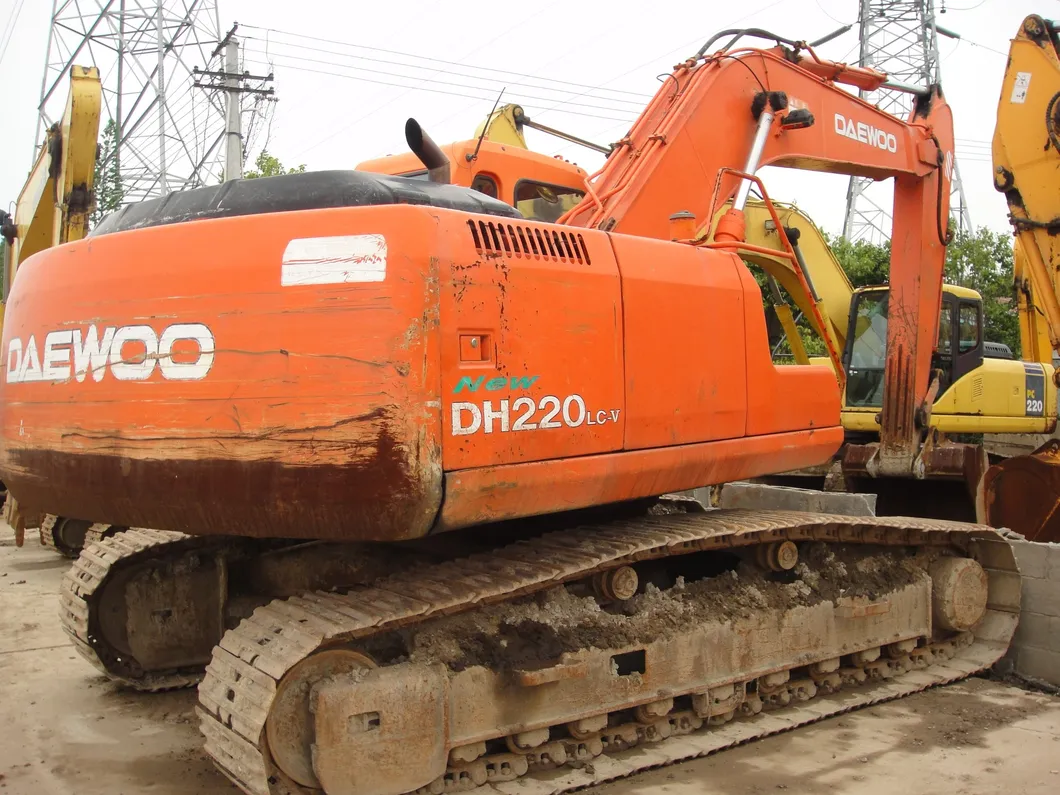 Excavadora de rastreo usada Daewoo Dh220 de segunda mano Excavadora hidráulica de retroexcavadora con calidad