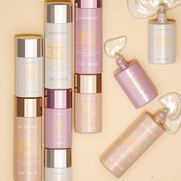 30ml & 50ml Tottle Liquid Sunscreen Lotion Bottle With Diamond-Shaped Special Cap Travel-Friendly Skincare Container