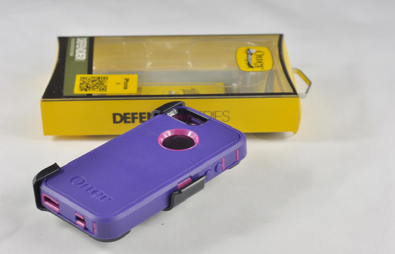 Outerbox 3-Layers Iphone 5 Hard Shell Case Purple Waterproof With TPE Boom