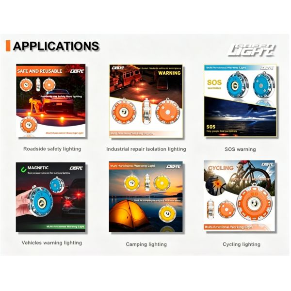 GL-WF02 LED Warning Light with High Brightness, Multiple Lighting Modes, Multi-Color Options and Magnetic Mounting Design