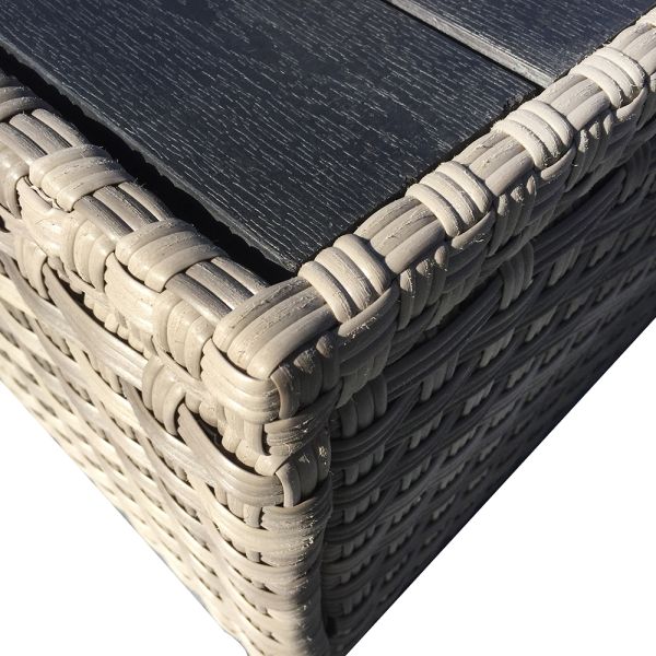 Wholesale Factory Delivery Made in China Outdoor Furniture Rattan Multi Function Sofa Set Wicker Chaise Lounge With Coffee Table