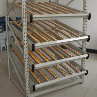 Estante de fluxo de cartão personalizado com estante de armazém de aço de rolos rolantes para armazenamento