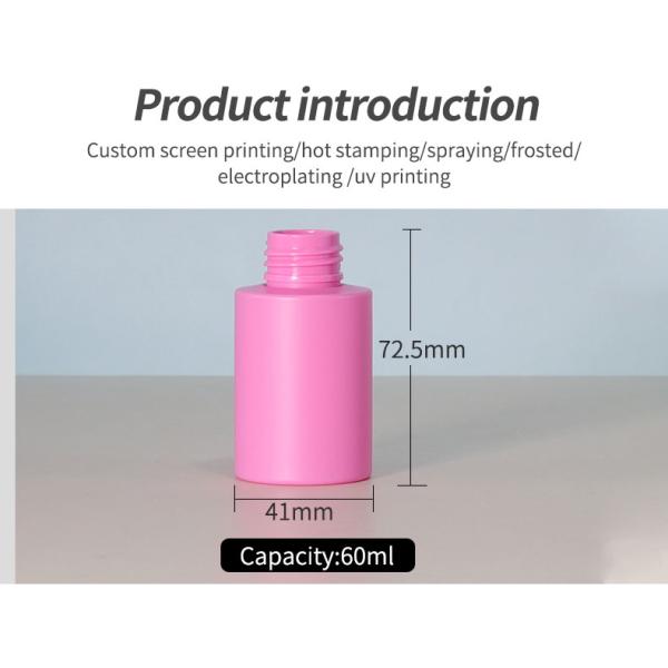 Botellas cosméticas de plástico de lujo de 60 ml de 100 ml de color rosa de niebla fina botella de pulverización de embalaje para la industria