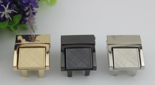 Bag hardware zinc alloy gold metal press locks for laptop bags