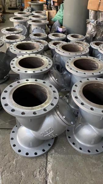 DN250 DN300 PN25 cast steel WCB Y-type flange strainer made in China