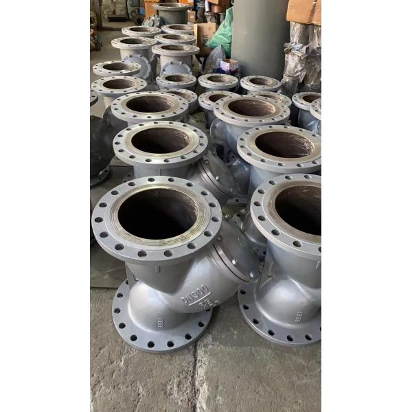 DN250 DN300 PN25 cast steel WCB Y-type flange strainer made in China