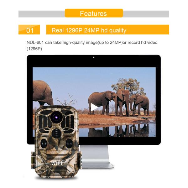 Night Vision Wifi 1080p Outdoor Trail Camera 90 Degree 30mp For Hunting Game