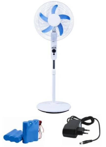 Home Appliance 16 Inch Solar Rechargeable Stand Fan 12V With Remote
