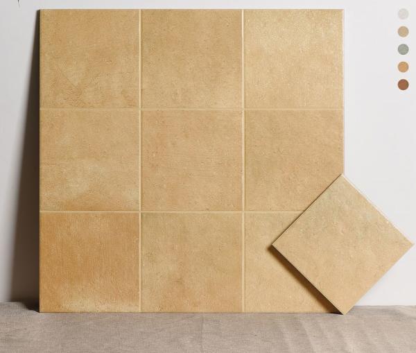 Anti-Slip Light Brown Ceramic Floor Tiles 600x600mm AAA Grade